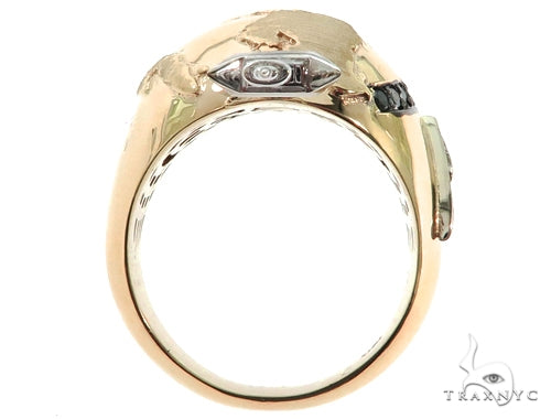10KY Prong Black Diamond Sword Earth Ring, photo 6 of 7