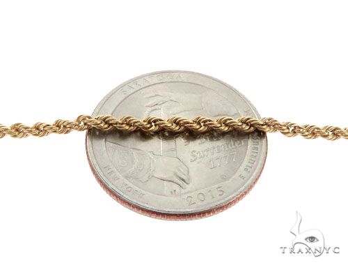 10k Yellow Gold Rope Link Chain 2.7mm 22 Inches    63799 - Image 3