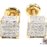 10K Gold Cube Earrings 15558