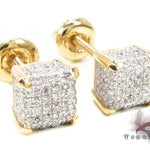 10K Gold Cube Earrings 15558
