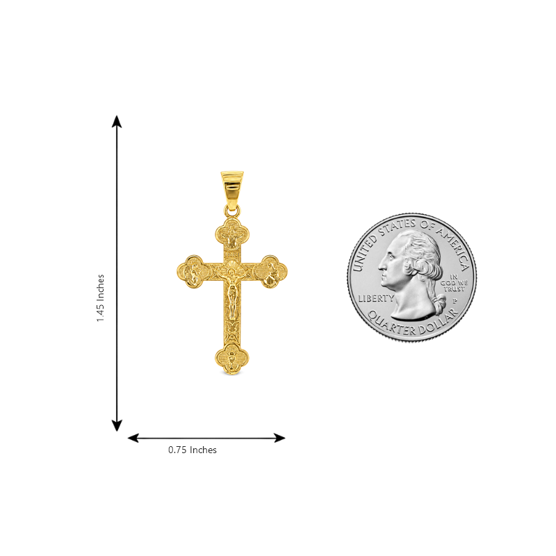 10K Gold Jesus Cross, view 9