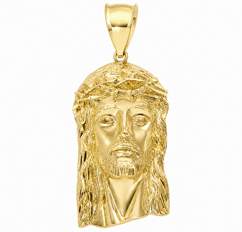 10K Gold Jesus Pendant