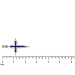 10K Gold Sapphire Cross Pendant, view 8