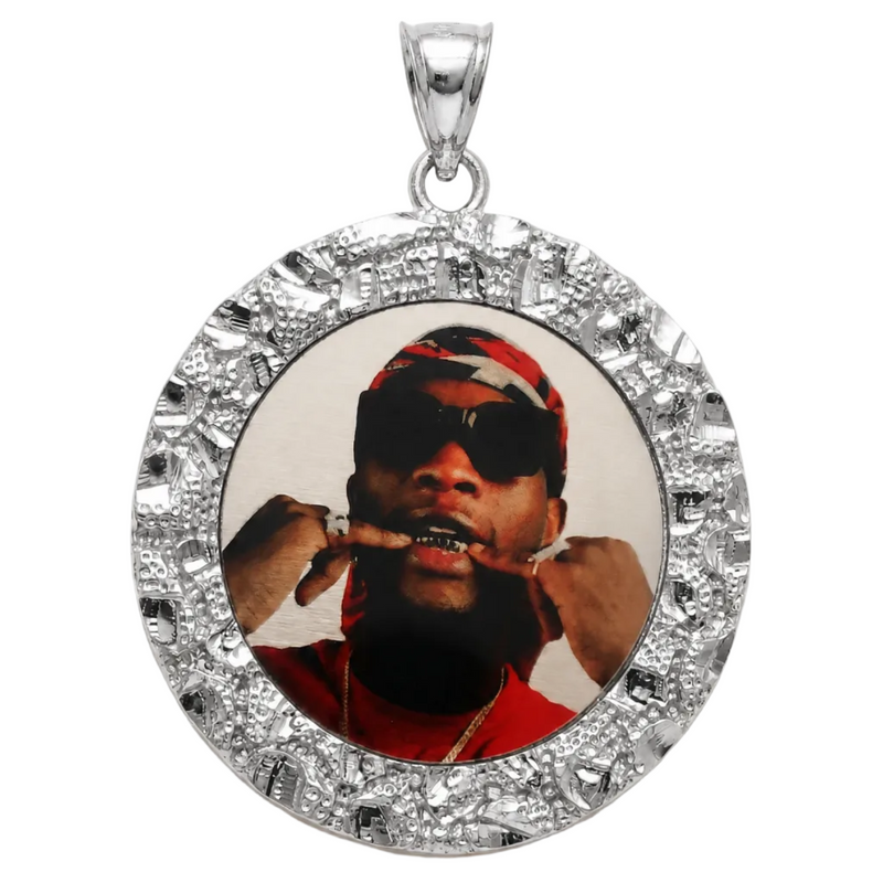 10K Nugget Photo Pendant 71434