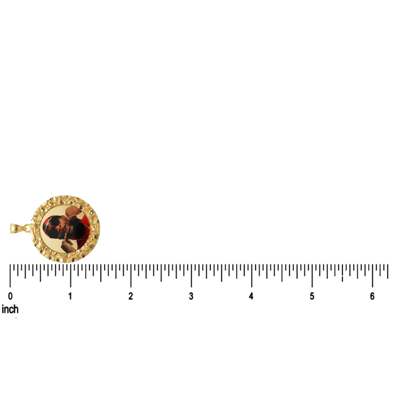 10K Nugget Photo Pendant 71434