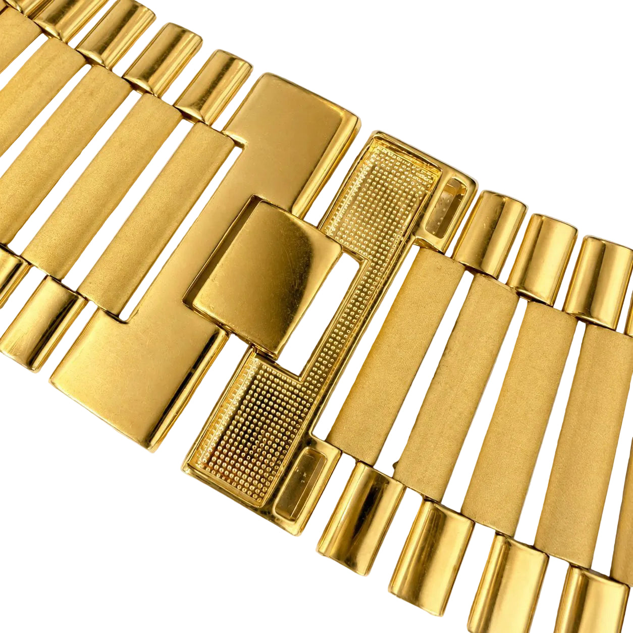 10K Yellow Gold Presidential Link Necklace 71331 | TraxNYC