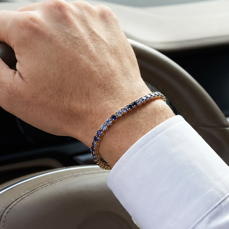 10 Pointer Water Sapphire Tennis Bracelet 67488