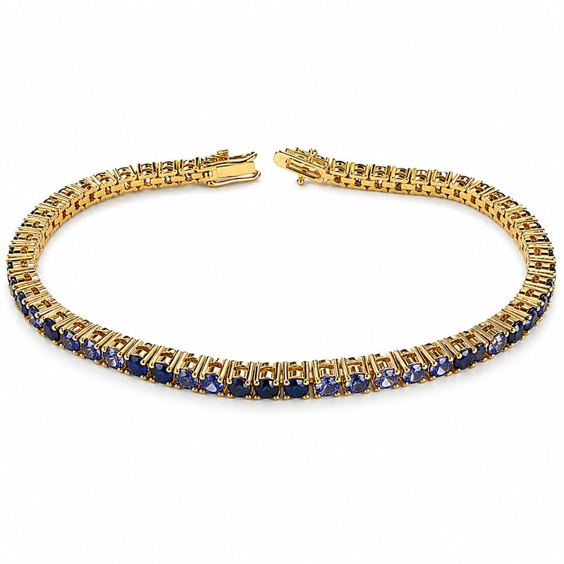 10 Pointer Water Sapphire Tennis Bracelet 67488