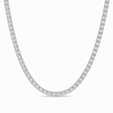 10 Pt Diamond Tennis Chain in 14K gold, view 3