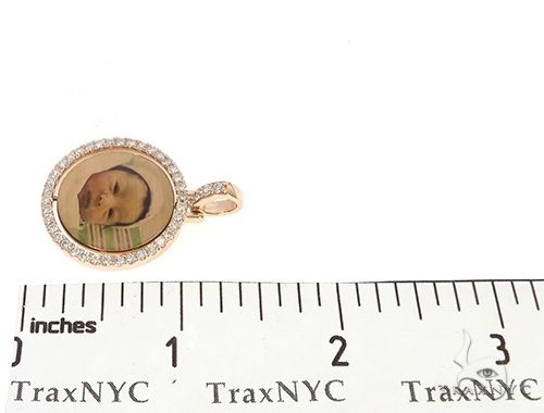 10k Rose Gold 1 Inch Rotating Photo Pendant 65095 - Image 10