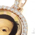 10k Rose Gold 1 Inch Rotating Photo Pendant 65095 - Image 4