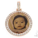 10k Rose Gold 1 Inch Rotating Photo Pendant 65095 - Image 6