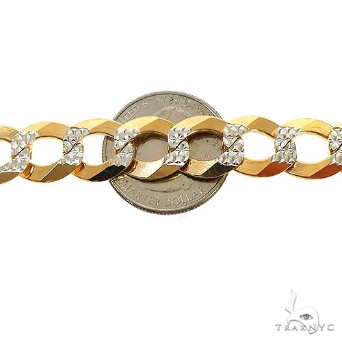 10k Solid Two-Tone Curb Link Chain 12mm 22 Inches 69970 - Image 5