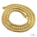 10k Solid Yellow Gold Miami Chain 24 Inches 7mm   10294 - Image 3