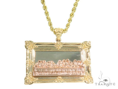 10K Gold Last Supper Pendant Set