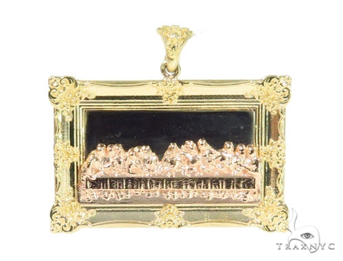 10K Gold Last Supper Pendant Set, photo 4 of 10