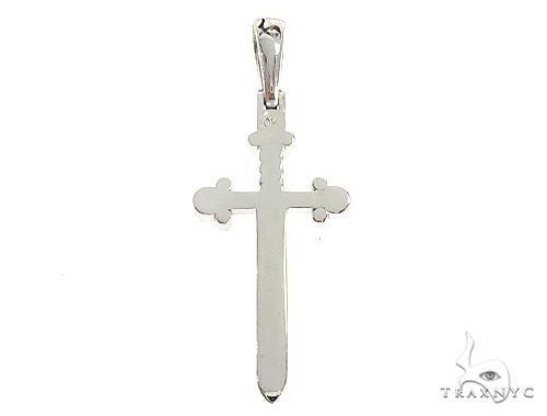 10k White Gold Black Diamond And Ruby Sword Pendant, photo 3 of 7