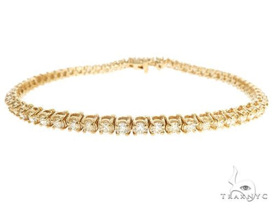 10k YG 4mm Diamond Tennis Bracelet 64873 - Image 1