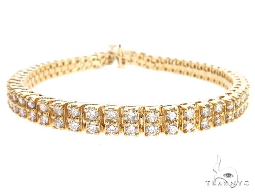 10k YG 5.5mm Diamond Tennis Bracelet 64872 - Image 1