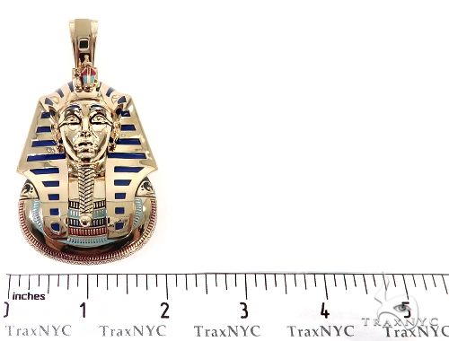 10k YG Custom Pharaoh King Tut Pendant, photo 5 of 7