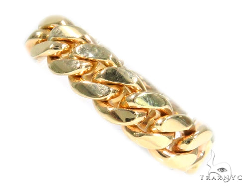 10k Gold 6.5mm Miami Cuban Link Ring 44393 - Image 3