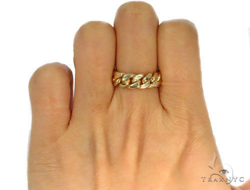 10k Gold 6.5mm Miami Cuban Link Ring 44393 - Image 4
