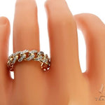 10k Yellow Gold Diamond Miami Cuban Ring 64676 - Image 6