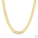 10k Yellow Gold Hollow Curb Link Chain 20 Inches 3.5mm 65984 - Image 1