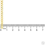 10k Yellow Gold Hollow Curb Link Chain 22 Inches 3.5mm 65985 - Image 4