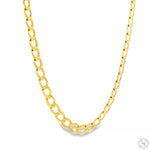 10k Yellow Gold Hollow Curb Link Chain 26 Inches 3.5mm 65987 - Image 2