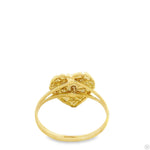 10k Yellow Gold Lady's Small Heart-Shaped Nugget-Style Statement Ring 70189 - Image 2