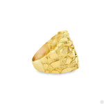 10k Yellow Gold Solid Men's Nugget-Style Statement Ring 70188 - Image 5