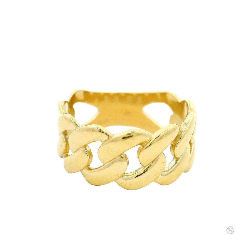 10k Yellow Gold Solid Miami Cuban Ring 10mm 70187 - Image 1