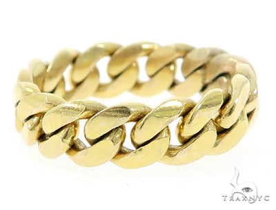 10k Gold 8mm Miami Cuban Link Ring 49611 - Image 1