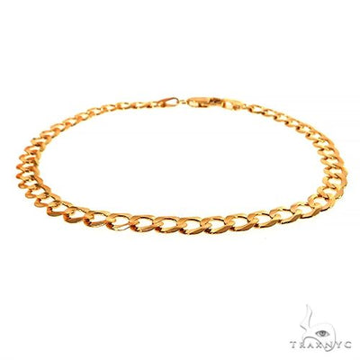 10k Yellow Gold Solid Curb Link Bracelet 5.5mm 8 inches   68266 - Image 1