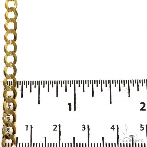 10k Yellow Gold Solid Curb Link Bracelet 5.5mm 8 inches, photo 4 of 5