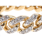 10k Yellow Gold Diamond Miami Cuban Ring 64676