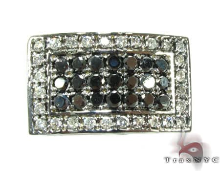 14K Gold Black Diamond 5 Row Prong Ring, photo 2 of 8
