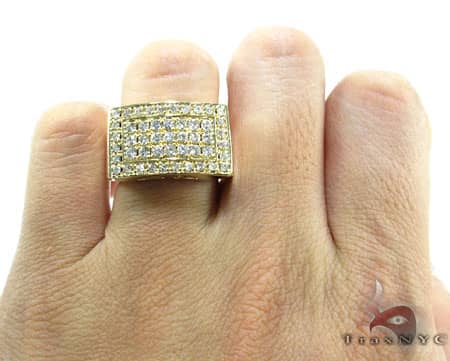 14K Yellow Gold 5 Row Prong Ring, photo 7 of 8