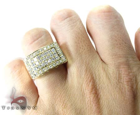 14K Yellow Gold 5 Row Prong Ring, photo 8 of 8