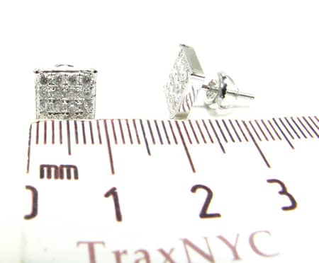 14K Gold 4 Row Prong Earrings, photo 7 of 7