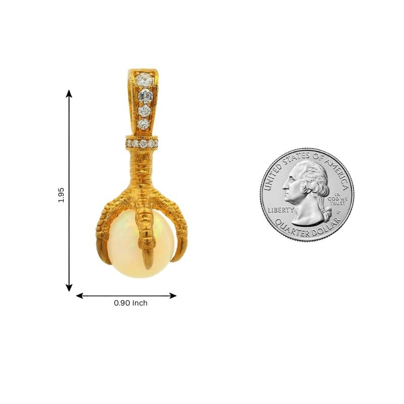 First Edition 24K Eagle Claw Opal Pendant 70968 | TraxNYC