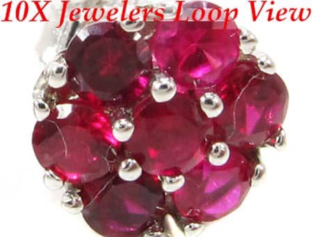 Red Diamond Earrings 12510 - Image 3