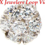 White Diamond Cluster Earrings 12513 - Image 4