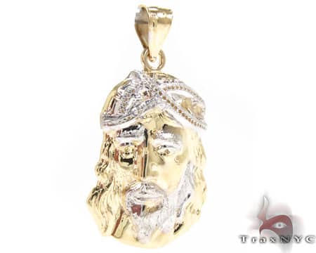 Small Jesus Head Pendant 12651 - Image 2
