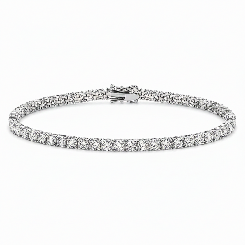 12 Pt lab diamond tennis bracelet – view 2 of 10, TraxNYC item 71689