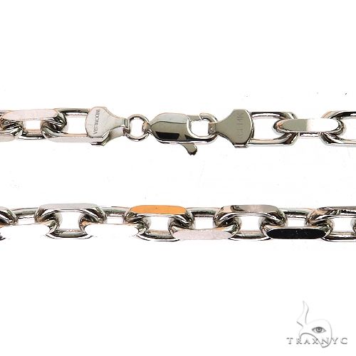 14k White Gold Solid Anchor link chain 4.8mm 22 inches   68381 - Image 5