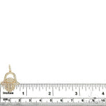 14K Gold Diamond Hamsa Pendant 66392 - Image 5