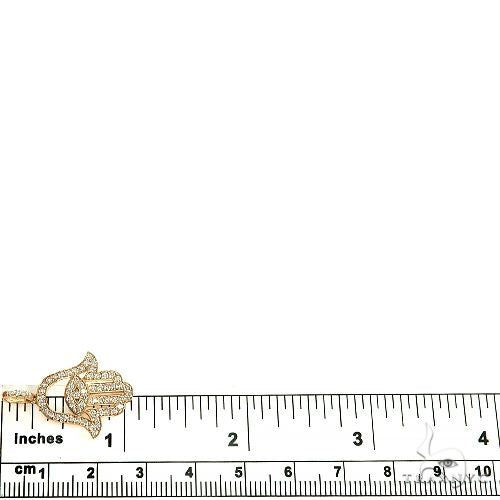 14K Gold Diamond Hamsa Pendant, photo 6 of 6