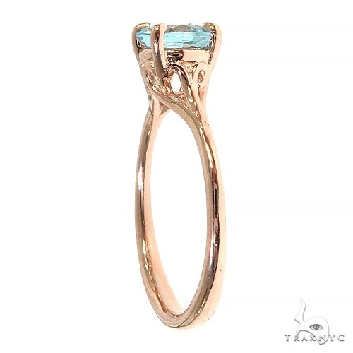 14K Aquamarine Solitaire Engagement Ring 66436 - Image 3